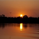 Sunset over the Gambia River